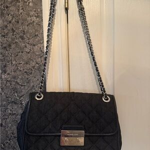 Michael Kors Denim Quilted Shoulder Bag